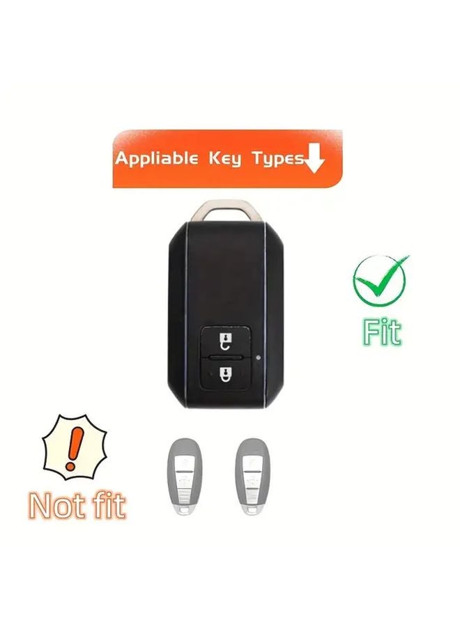 White TPU Keyless Fob Cover with Keychain Lanyard for Suzuki Ertiga Swift Wagon R Durable Remote Case Protector - Image 4